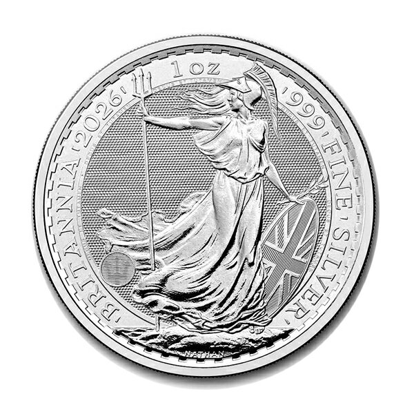 ★2026年★【新品】※ポスト投函※『ブリタニア銀貨 1オンス 2026年製 クリアケース入り』純銀 コイン イギリス王立造幣局発行 31.1gの純銀 純銀コイン 品位：99.9% シルバー コイン 英国 エリザベス女王 チャールズ国王 イングランド《安心の本物保証》【保証書付き】