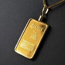 24金 UBSゴールドバー 5g 18金 ねじ枠 (pure gold ingot k24 fine gold 9999 jewelry frame K18)ペンダント K24インゴット メンズ 送料無料