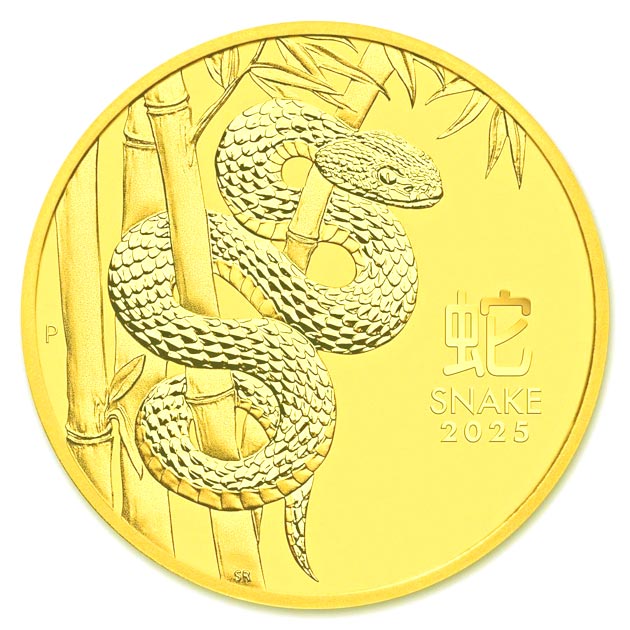 乐天商城 - 干支ヘビ金貨 1/20オンス 2025年製 クリアケース入り 純金 コイン オーストラリアパース造幣局発行 1.55g 24金 金貨 品位：K24 (99.99%) 十二支 干支 ヘビ 蛇 スネーク Snake 令和7年Gold Coin