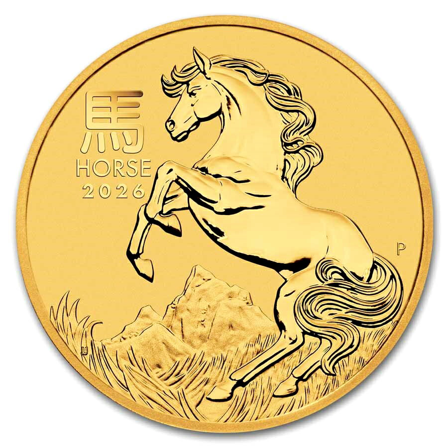 乐天商城 - 干支ウマ金貨 1/4オンス 2026年製 クリアケース入り 純金 コイン オーストラリアパース造幣局発行 7.77g K24 (99.99%) 24金 K24 金貨 ゴールド 十二支 干支 ウマ 午 馬 ホース 令和8年 Gold Coin