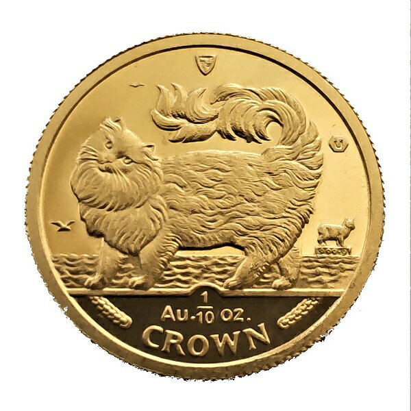 24金 キャット 金貨　1/10オンス 1993年製 マン島政府発行純金 金 ゴールド コイン 品位 99.99% 24K 硬貨 貨幣 猫 ネコ
