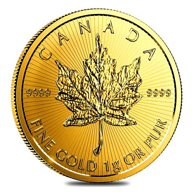 皮夹 - メイプル金貨 1g 2020年製 純金 コイン カナダ王室造幣局発行 1g 品位:K24 (99.99%) 24金 カナダ ゴールド メイプル メープル リーフ 楓 エリザベス女王 コイン 金貨 令和2年 Gold Coin