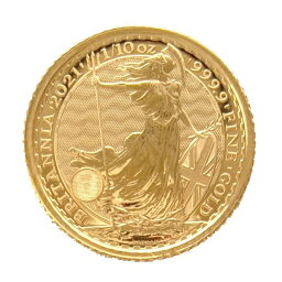 24金 ブリタニア金貨 1/10オンス 2021年製 ゴールドコイン 純金999.9 イギリス 10ポンド ゴールドコイン FINE GOLD