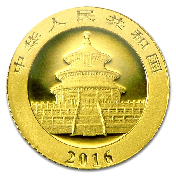 【新品・未開封】『パンダ金貨 1g 2016年製 密封シート入り』 中国人民銀行発行 1グラムの純金 純金コイン ゴールド コイン K24 (99.9%) 金貨 地金型 24金 ジャイアントパンダ Coin 《安心の本物保証》【保証書付き・巾着袋入り】