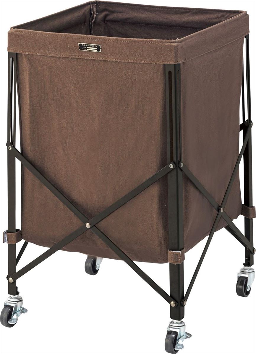 フォールディングバスケットワゴン ブラウン MIP-74BR