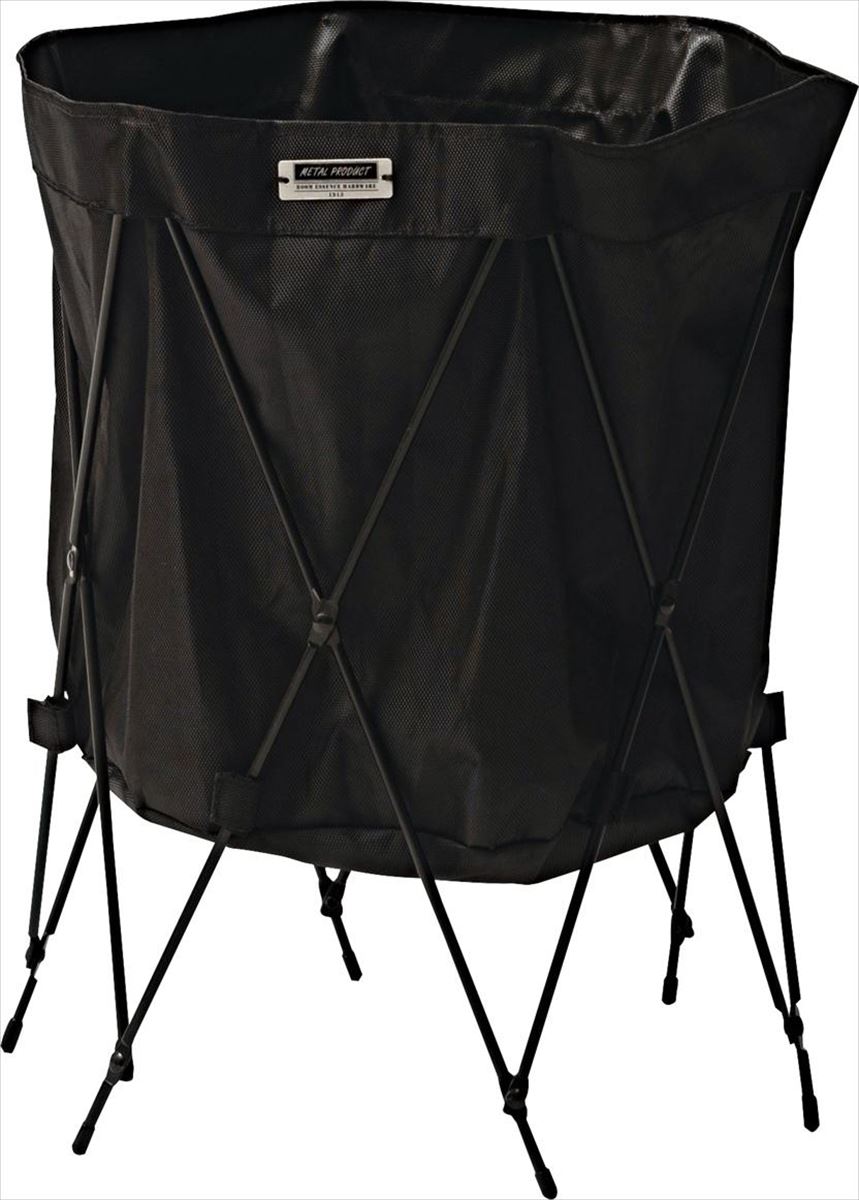 フォールディングバスケット ブラック MIP-98BK バスケット フォールディング 折りたたみ ジャバラ式 軽量 収納 収納ボックス アウトドア インテリア ベルト付き ミリタリー アーミー