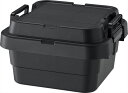 トランクカーゴS蓋 18L LOW TYPE ブラック TC-30SLBK スタッキング 18L 収納 ロータイプ アウトドア キャンプ バーベキュー 座れる 簡易椅子 ベルトガイド フタ 積み重ね