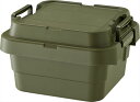 トランクカーゴS蓋 18L LOW TYPE カーキ TC-30SLKH スタッキング 18L 収納 ロータイプ アウトドア キャンプ バーベキュー 座れる 簡易椅子 ベルトガイド フタ 積み重ね