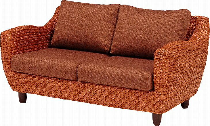 ローズマリーシリーズ　ソファー（ブラウン）　RL-1010BR-2C ソファ ソファー 2人掛け アジアン 二人掛..