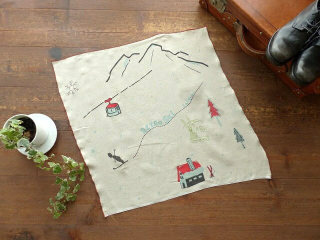 快晴堂(かいせいどう) バンダナ Retro ski柄(83Z-75)