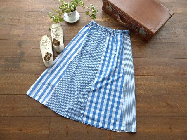 快晴堂(かいせいどう) ギンガムフォーエバー　パッチワークのスカート(91SK-56)