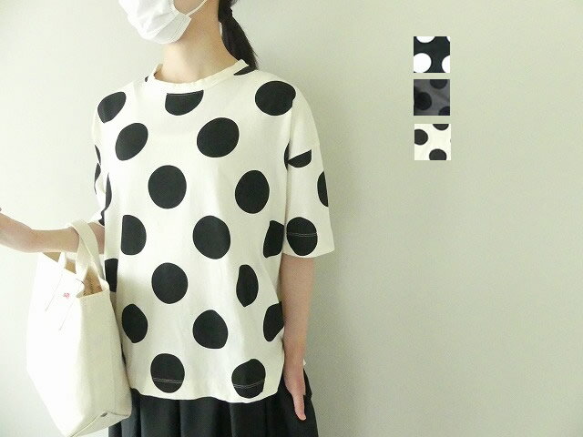 【SALE】【SALE】NATURAL LAUNDRY(ナチュラルランドリー) ドットプリント5分袖プルオーバー(7223C001)のサムネイル