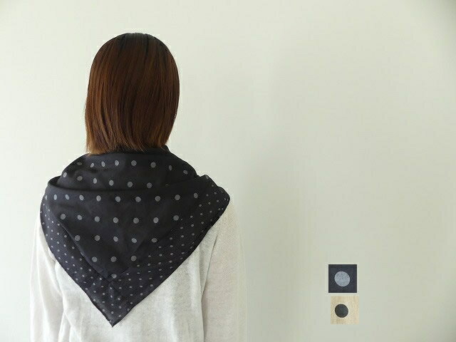 SOIL(ソイル) COTTON VOILE DOT PRINT TRIANGLE SCARF(NSL22017)