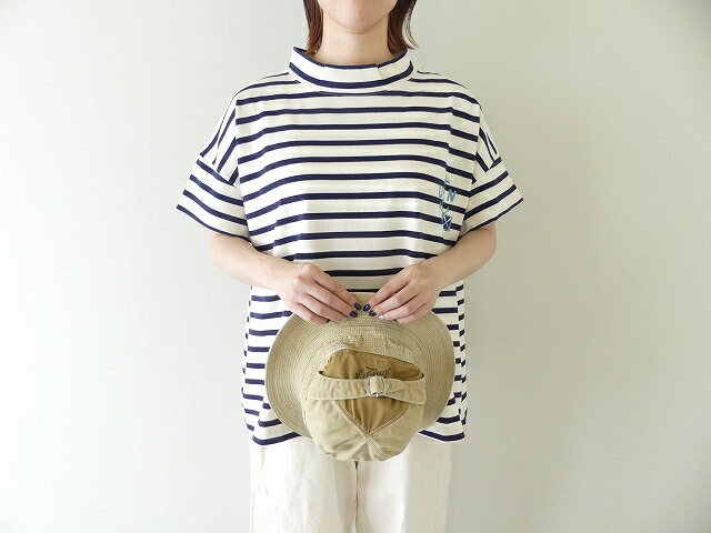 樂天商城 - 快晴堂(かいせいどう) Girl’sワッペンぺたぺたTシャツ スタンド衿半袖WideTシャツ(42C-08)