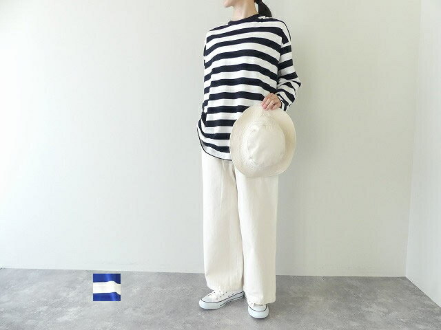 prit(プリット) インド超長綿天竺ボーダークルーネックビッグTシャツ(90525)