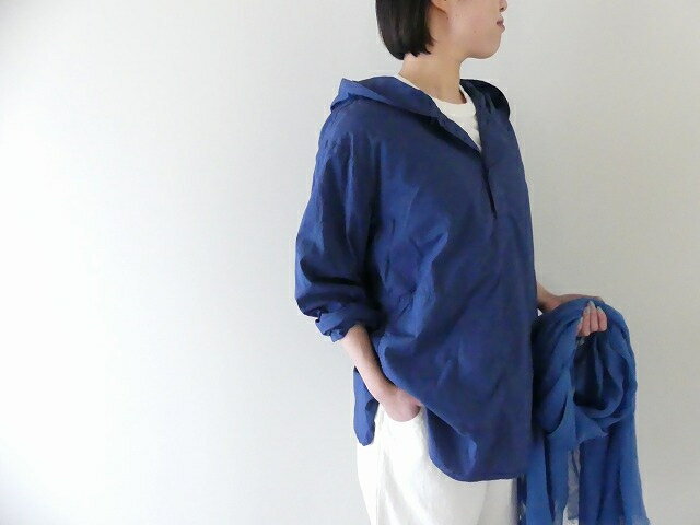 HTS(Harrow Town Stores) 60sコットンポプリンオーバーダイフーデッドプルオーバーシャツ(INHT2432CP)