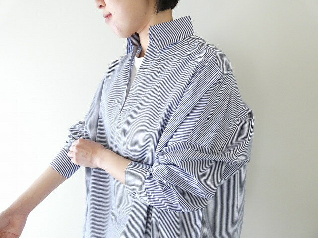 ichiストライプスキッパーシャツ