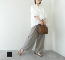 TRAVAIL MANUEL(トラバイユマニュアル) レーヨンリネンストレッチ2タックワイドパンツ(TM5087)