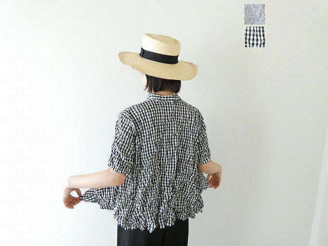 ミズイロインドmizuiro ind ★ ギンガムチェックのモモンガシャツ 中古・古着通販】mizuiro-ind (ミズイロインド) ギンガム