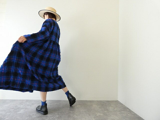 ichiAntiquite's(イチアンティークス) ブルータータンチェック切替ワンピース(1100605)