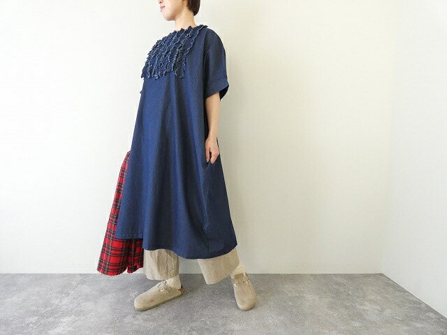 Rakuten - mao made(マオメイド) ライトオンスデニムフリルワイドワンピース(611314)