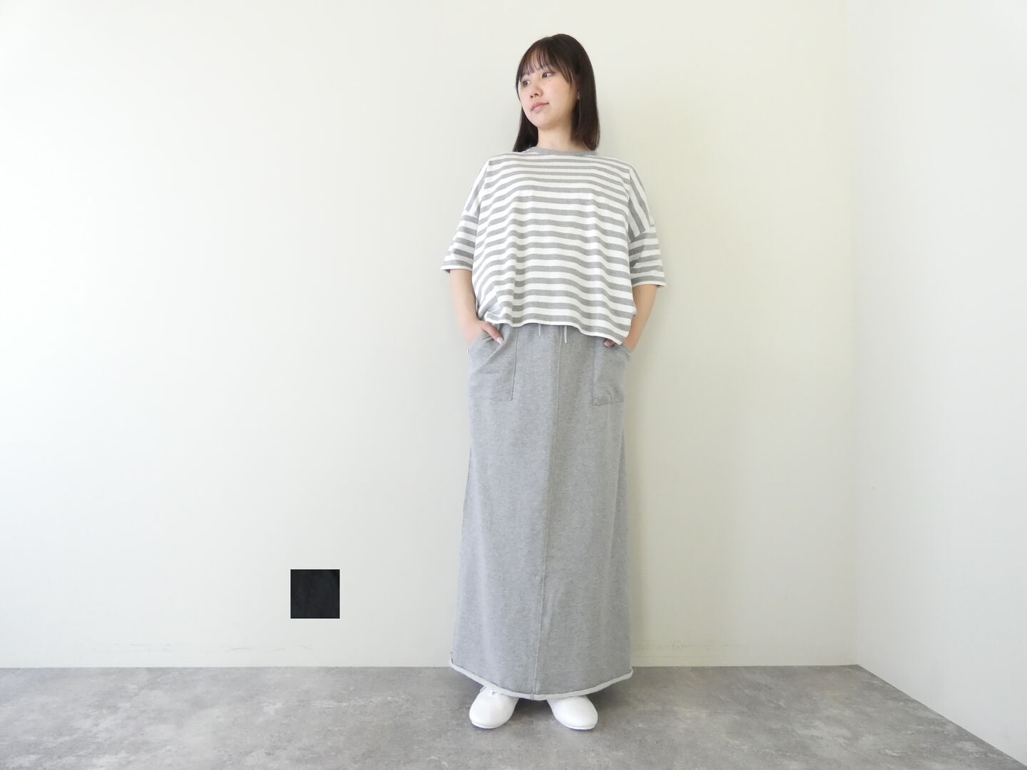 樂天商城 - sabbatum(サバタム) 40/20コーマ　ミニ裏毛ロングスカート(SA-37901)