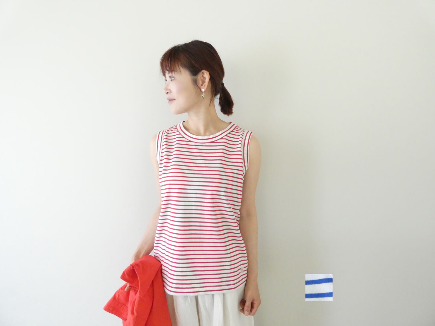 樂天商城 - 快晴堂(かいせいどう) Girl'sコーディネートボーダー ノースリーブボーダー(62C-24)