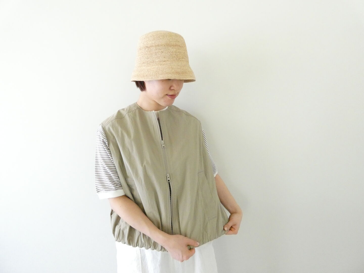 Rakuten - mao made(マオメイド) ヴィンテージウェザーバルーンシルエットZIP UPベスト(611307)