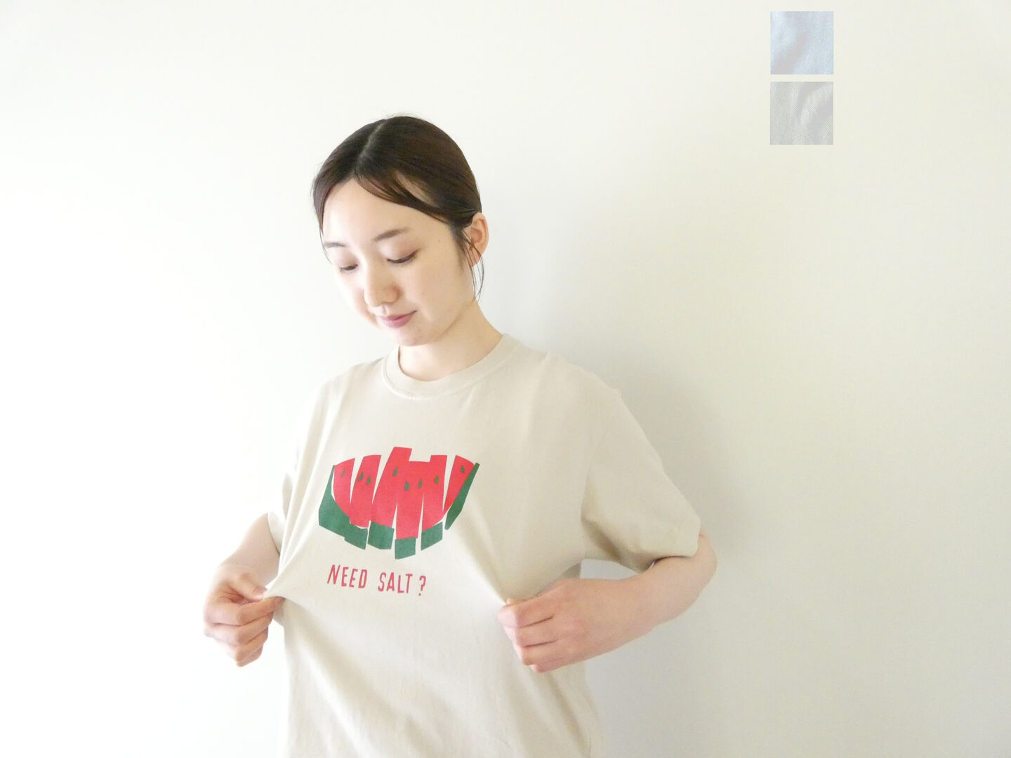 Rakuten - NATURAL LAUNDRY(ナチュラルランドリー) スイカのTシャツ(7263C006)