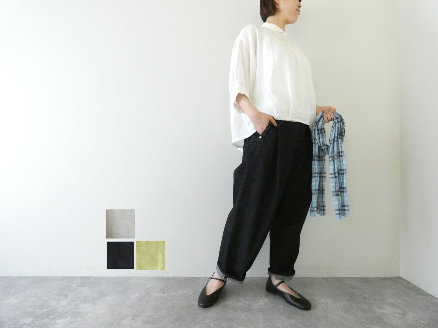 Rakuten - Brocante(ブロカント) リネンキャンバスバロンシャツ(36-243L)