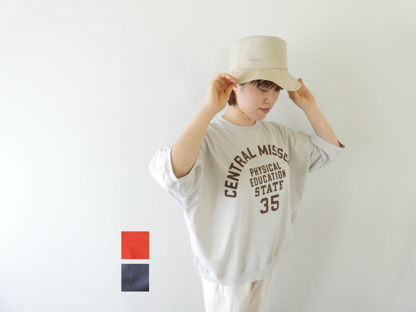 BLUE LAKE MARKET(ブルーレイクマーケット) BD天竺セットインスリーブプリント POCENTRAL MISSOURI(B-521030)