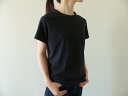 ホームスパン Tシャツ レディース homspun(ホームスパン) 天竺半袖Tシャツ　(5)ブラック(6271)