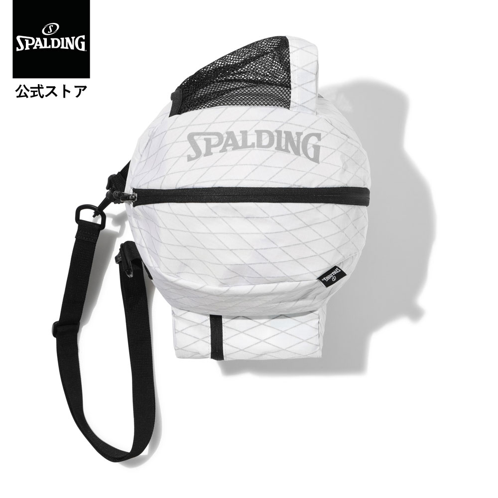 Rakuten - 【公式】 ボールバッグプロ シェル ホワイト 49-010WH SPALDING スポルディング 公式 バスケットボール バスケ バッグ ボールケース ボール バッグ 1個 メンズ レディース ジュニア 柄 シンプル