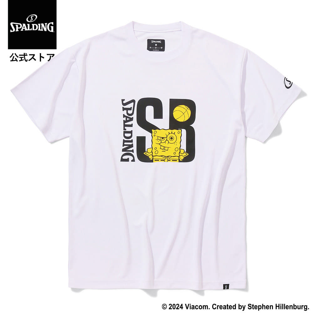 【公式】Tシャツ スポンジ・ボブ SB ロゴ SMT24041S 公式 SPALDING スポルディング バスケットボール バスケ ウェア 練習着 メンズ レディース 男性 女性 ユニセックス 男女兼用