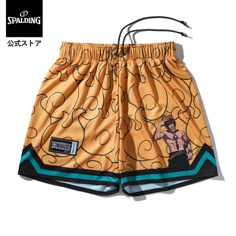樂天商城 - 【公式】ジャージーショーツ ONE PIECEメラメラの実 SMP25108P 【1カラー展開】 SPALDING スポルディング バスケットボール バスケ ウェア 練習着 メンズ レディース 男性 女性