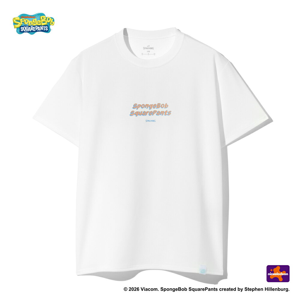 【公式】ジュニア Tシャツ スポンジ・ボブ プリティ パティーズ ルール SJT26152S SPALDING スポルディング バスケットボール バスケ ウェア 練習着 子供 ジュニア ユース キッズ ミニバス 半袖 吸水速乾 UVカット エコ生地 コラボ かわいい