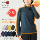 【あったか素材】日本製 東レ インターアクション Tシャツ 起毛 タートルネック レディース ハイネック 長袖 カットソー ねじり衿