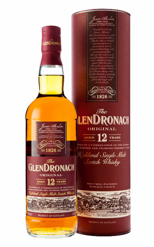 グレンドロナック 12年 700ml 43度 箱付 ハイランドシングルモルトウイスキー シェリーカスク GLENDRONACH 12 YEARS OLD