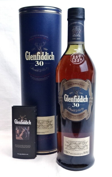 グレンフィディック 30年 700ml 40度 丸筒箱付 Glenfiddich シングルモルト スコッチウイスキー ■並行品