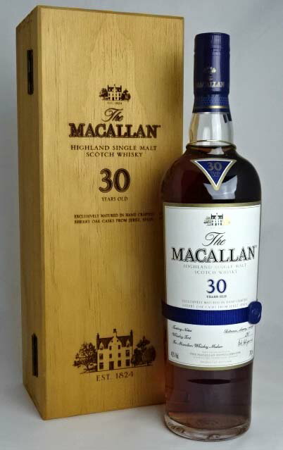 【正規輸入品】 ザ・マッカラン 30年 シェリーオーク （ホワイトラベル）700ml 43度 【木箱入】The MACALLAN 30Years ウイスキー A00473