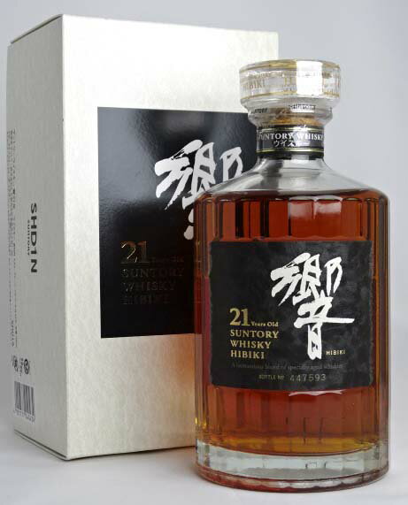 東京都在住限定【希少 旧ラベル】 サントリー 響 21年 700ml 43度（白地：専用BOX入） ウイスキー SUNTORY Japanese Whisky A01291