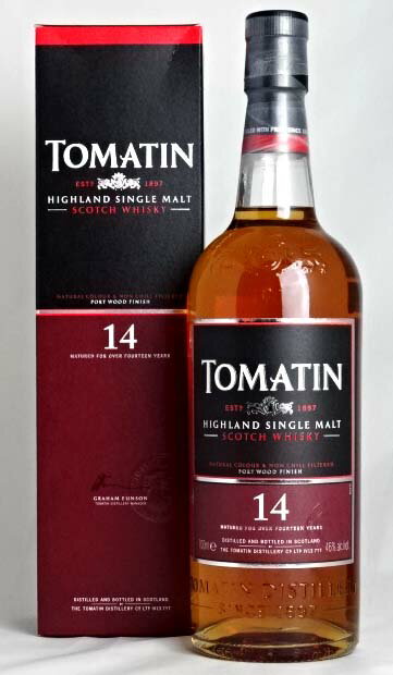 ■完売品■トマーティン 14年 ポートウッド・フィニッシュ 700ml 46度 箱付き ウイスキー TOMATIN 14 YEARS OLD PORT WOOD FINISH HIGHLAND SINGLE MALT SCOTCH WHISKY A03663