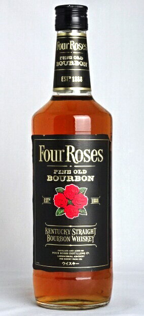 ■旧ラベル■ フォアローゼス ブラック 750ml 43度 Four Roses バーボンウイスキー 【中古】 A05770