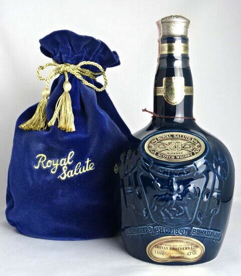 ■オールドボトル■ ロイヤルサルート 21年 青 1000ml 43度 Royal Salute LXX ブレンデッドスコッチウイスキー A09033