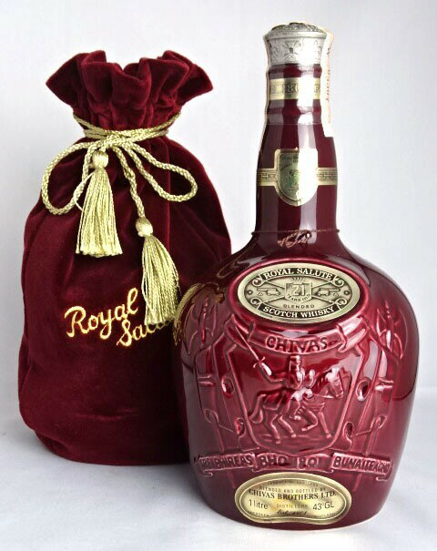 ■オールドボトル■ ロイヤルサルート 21年 赤 1000ml 43度 Royal Salute LXX （シーバスリーガル）ブレンデッドスコッチウイスキー 並行品 A09034