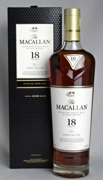 ■正規品■ザ・マッカラン 18年 シェリーオーク 700ml 43度 箱付 2018リリース THE MACALLAN スコッチ・ウイスキー