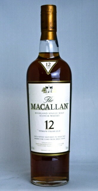 ■正規品■ マッカラン 12年 700ml 40度 シェリーオーク 箱無し スコッチウイスキー MACALLAN 【中古】A11445