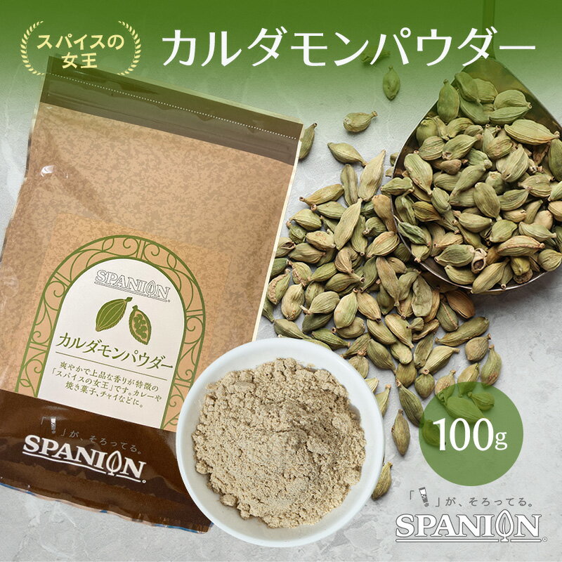 ★レビュー特典あり★カルダモンパウダー 100g 【メール便】ポイント消化 便利なチャック袋入｜ カレースパイス スパイスカレー カルダモン 粉末 カルダモンシード かるだもん カレーパウダー カレー粉 スパイス チャイ ハーブ 香辛料 業務用