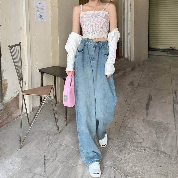 樂天商城 - レディース ボトムス パンツ ロングパンツ デニム ポケット ハイウエスト Gパン かわいい 大人女子 きれいめ シンプル 上品 おしゃれ かっこいい カジュアル ママ 学生 お出かけ オールシーズン シーズンレス ライトブルー ダークグレー ホワイト 黒 S M L XL 2XL 送料無料