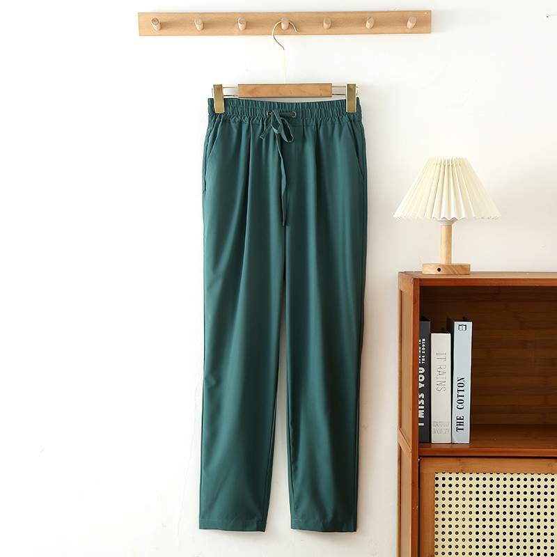 乐天商城 - レディース パンツ クロップドパンツ ウエストゴム ウエストリボン アンクル丈 きれいめ シンプル 上品 おしゃれ かっこいい カジュアル 個性的 主役級 存在感 オールシーズン ベーシック ナチュラル キュート 送料無料